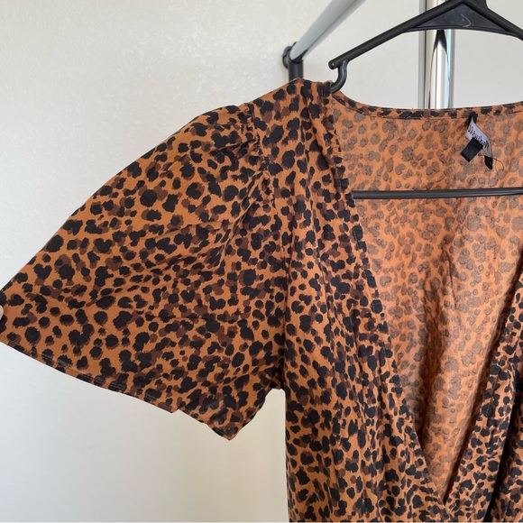 Madewell Brown Leopard Print Mini Dress - Picture 5 of 8